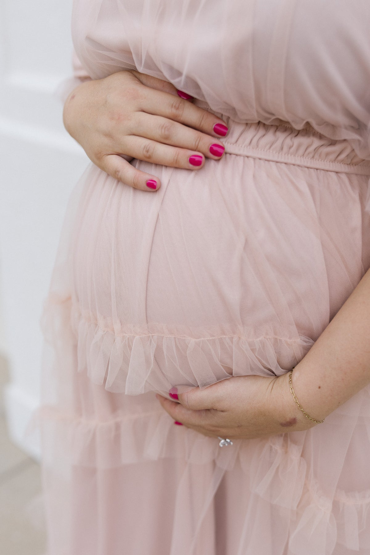 Blush Tulle Midi Dress
