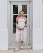 The Secret Garden Dress | Floral Textured Smocked Midi Dress