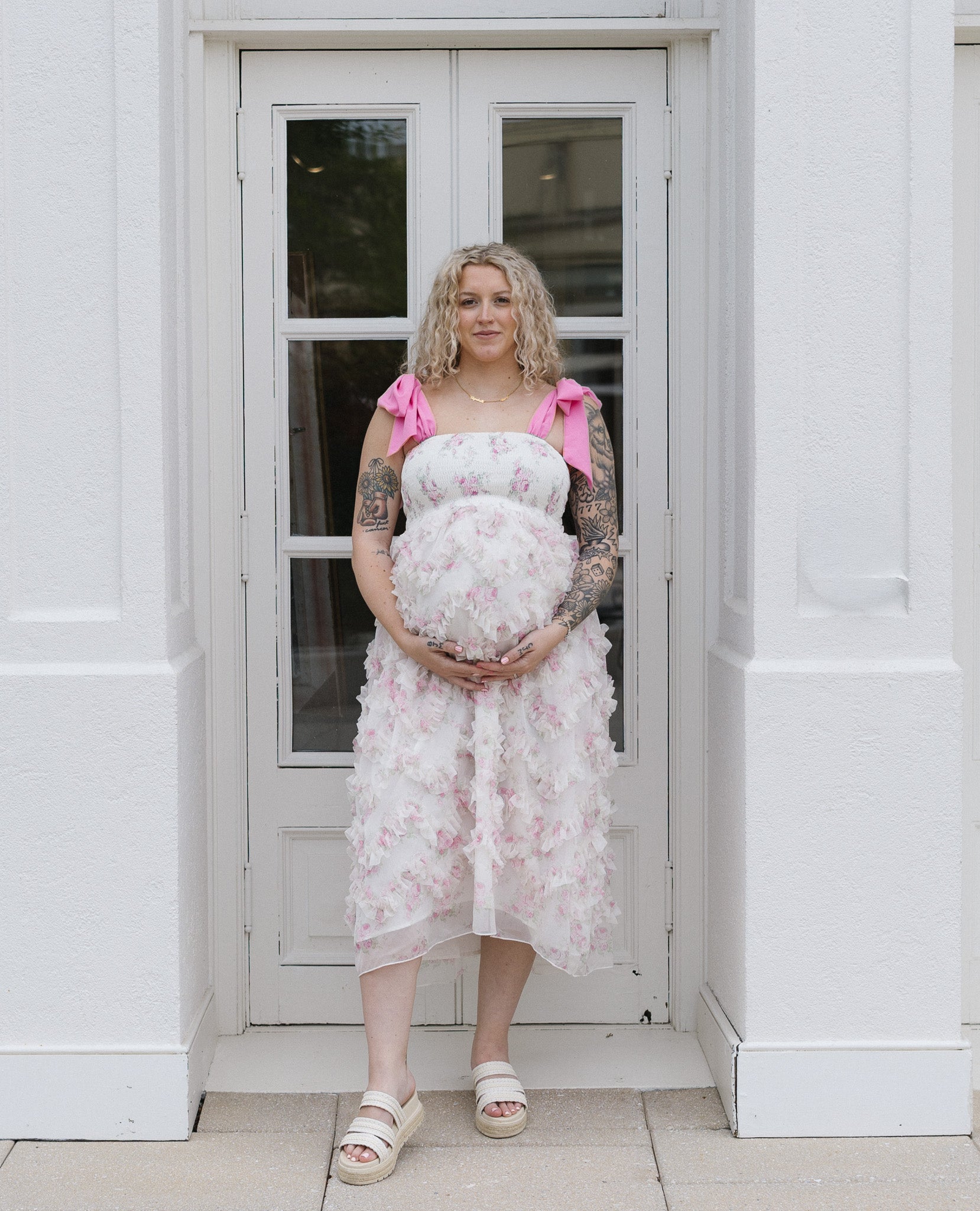 The Secret Garden Dress | Floral Textured Smocked Midi Dress