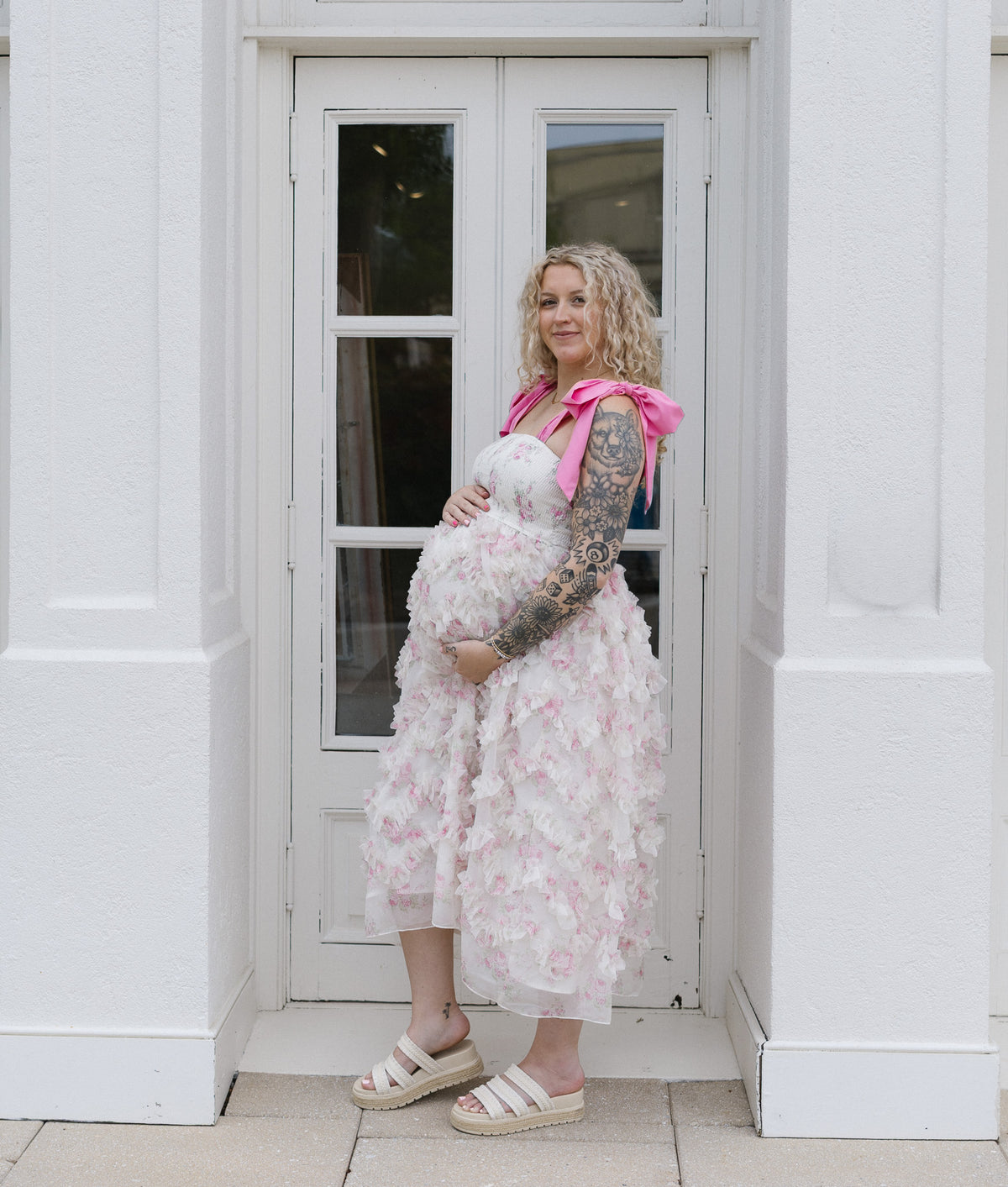 The Secret Garden Dress | Floral Textured Smocked Midi Dress