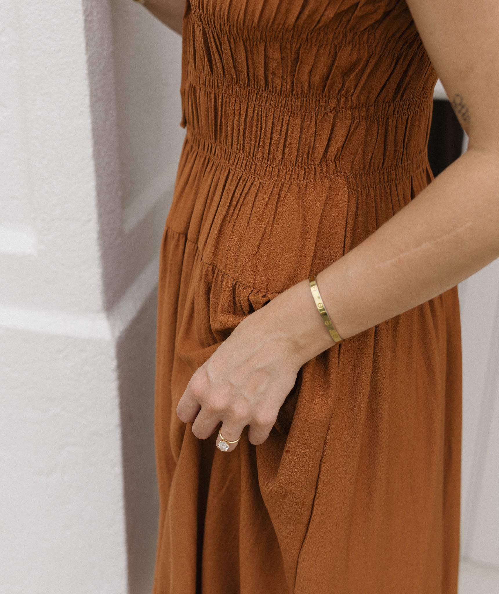 The Haven Smocked Midi Dress