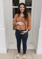 The Everly Blouse | Ruffle Pintuck Blouse