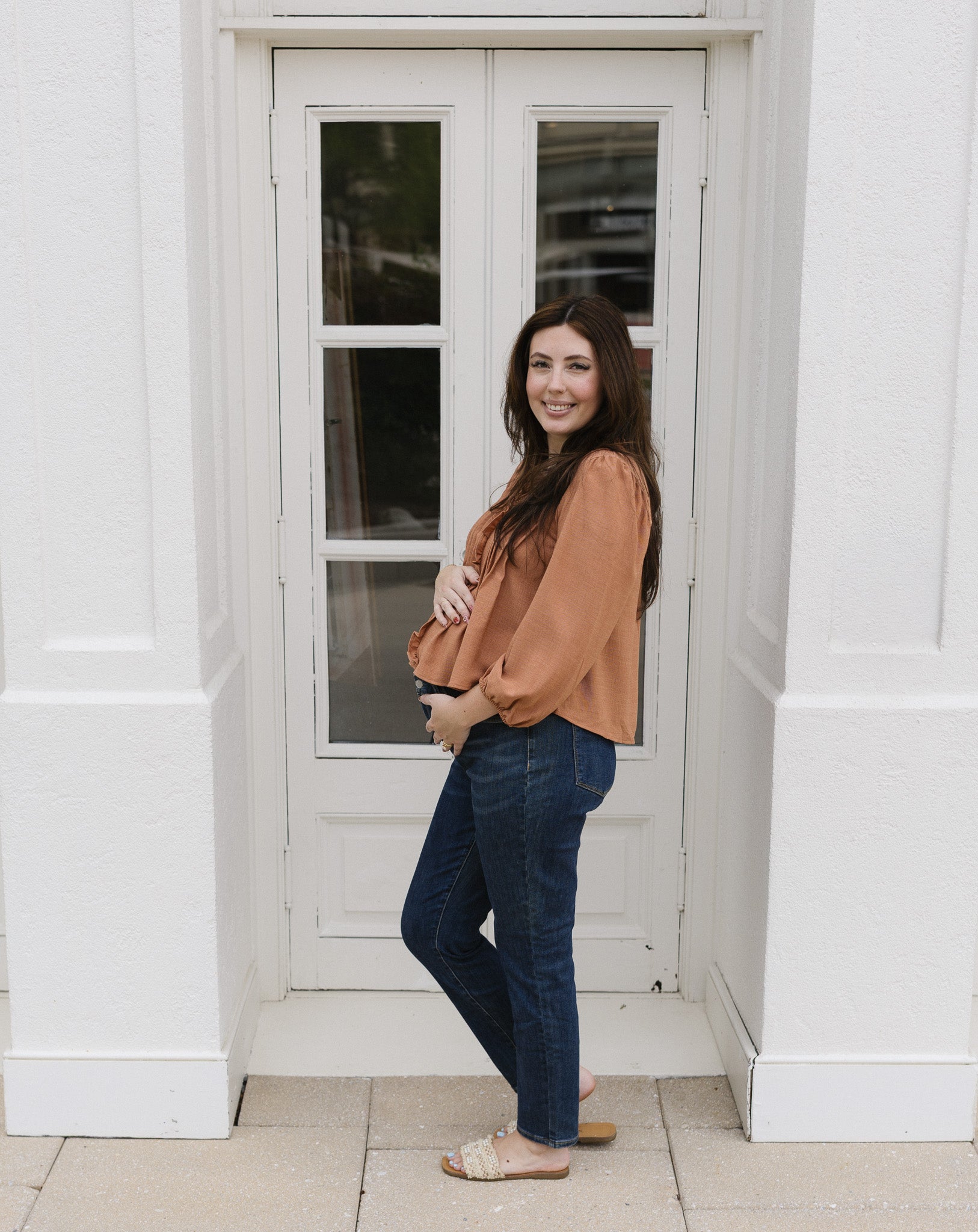 The Everly Blouse | Ruffle Pintuck Blouse