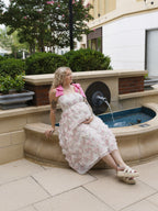 The Secret Garden Dress | Floral Textured Smocked Midi Dress