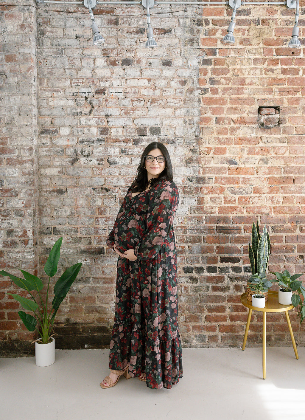 The Midnight Bloom Maxi Dress | Black Floral Sweetheart Smocked Maxi