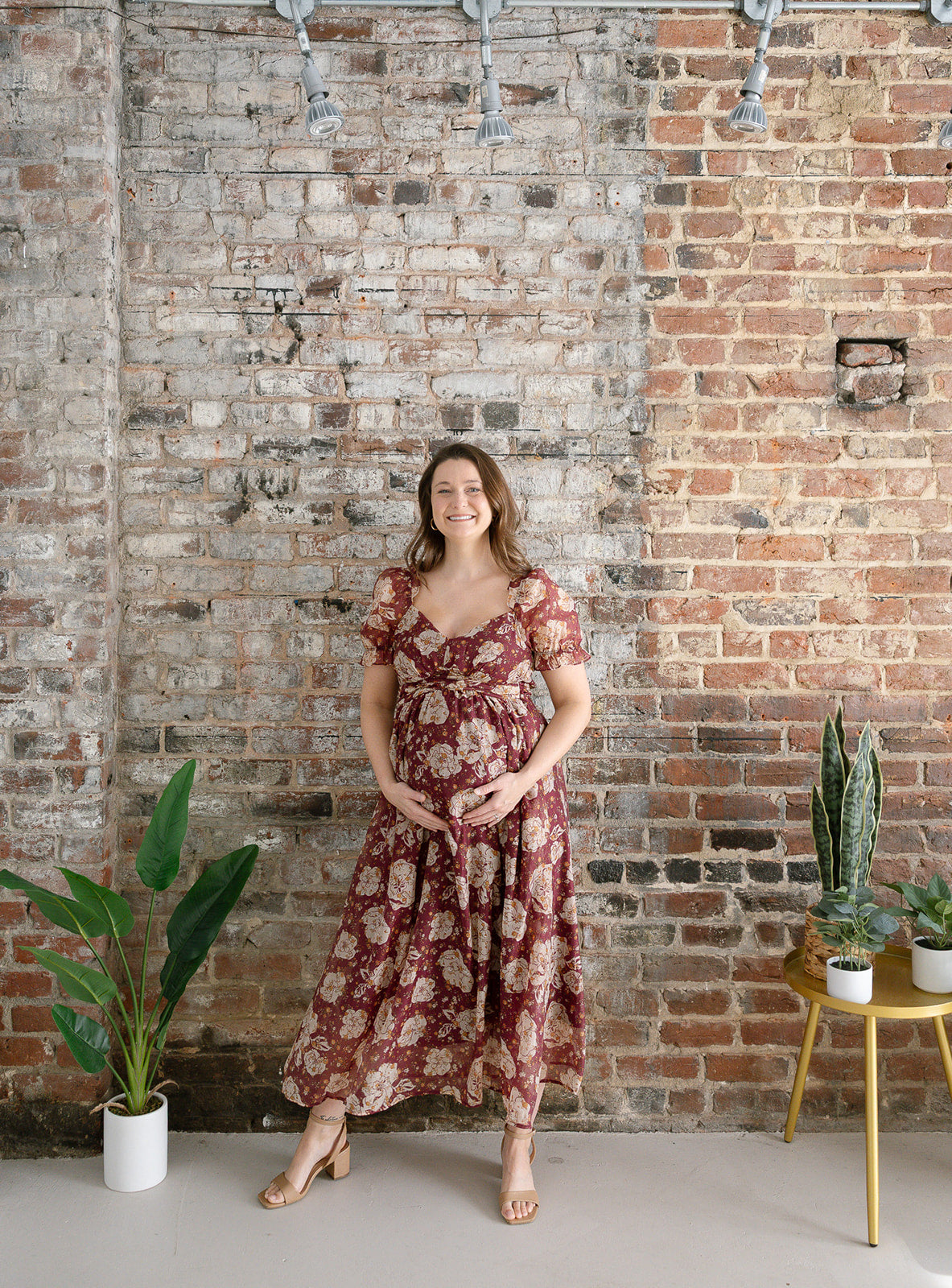 The Bordeaux Bloom Midi Dress | Burgundy Floral Puff Sleeve Smocked Dress