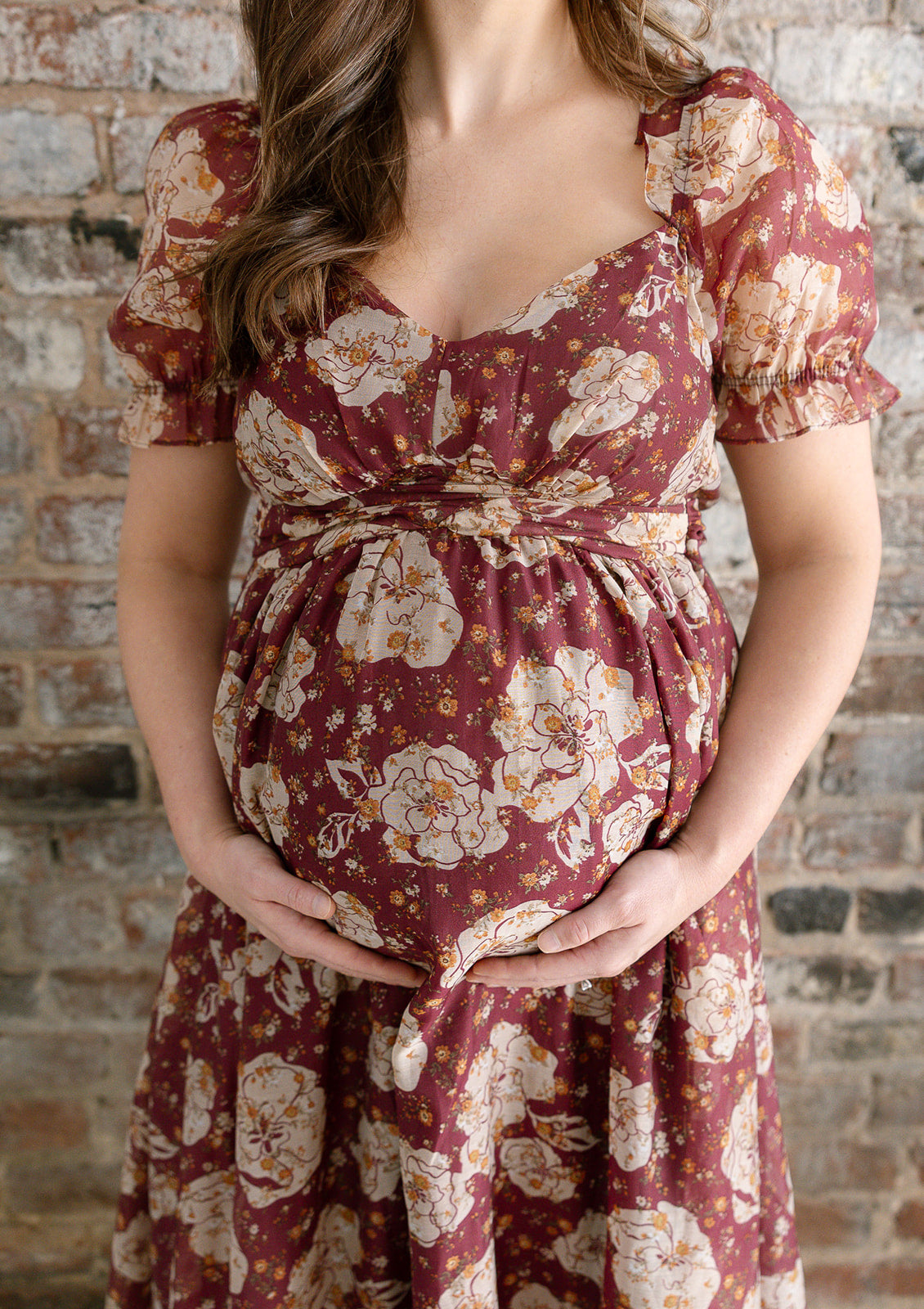 The Bordeaux Bloom Midi Dress