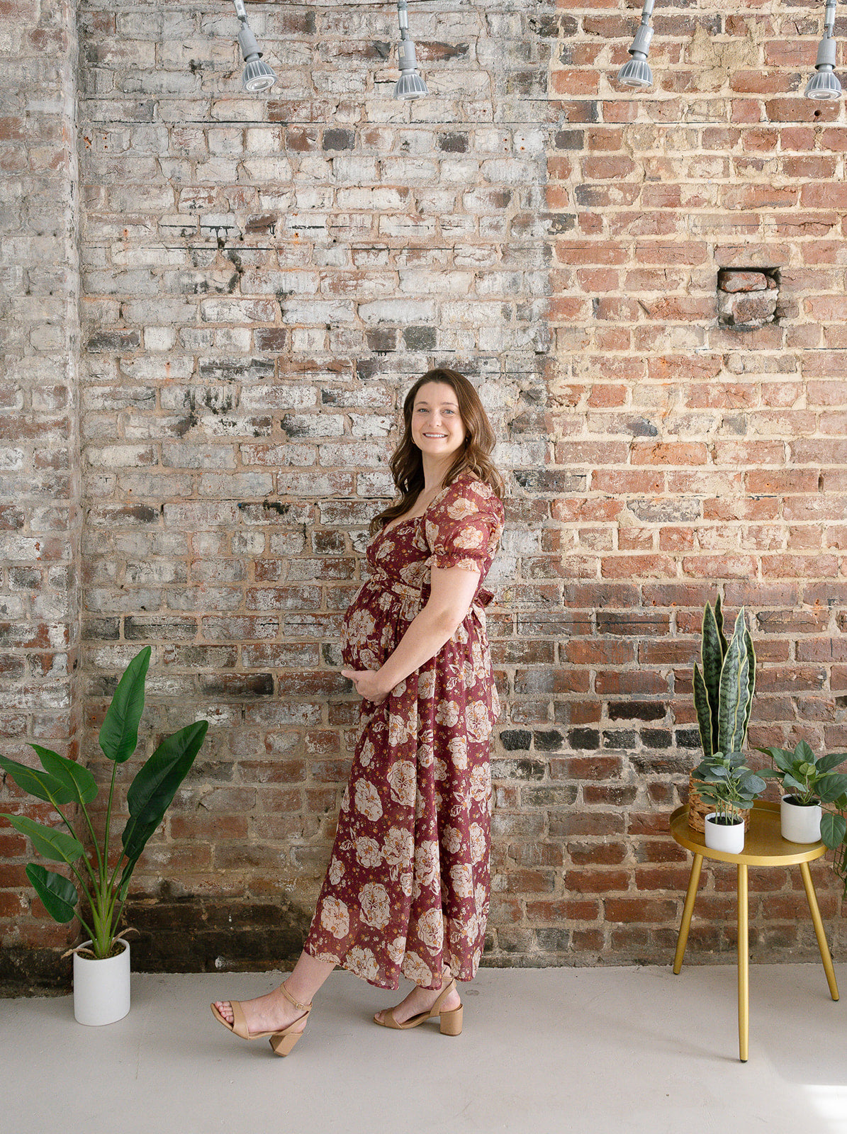 The Bordeaux Bloom Midi Dress