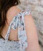 The Bluebell Smocked Maternity Dress | Fitted Floral Bump Friendly Midi