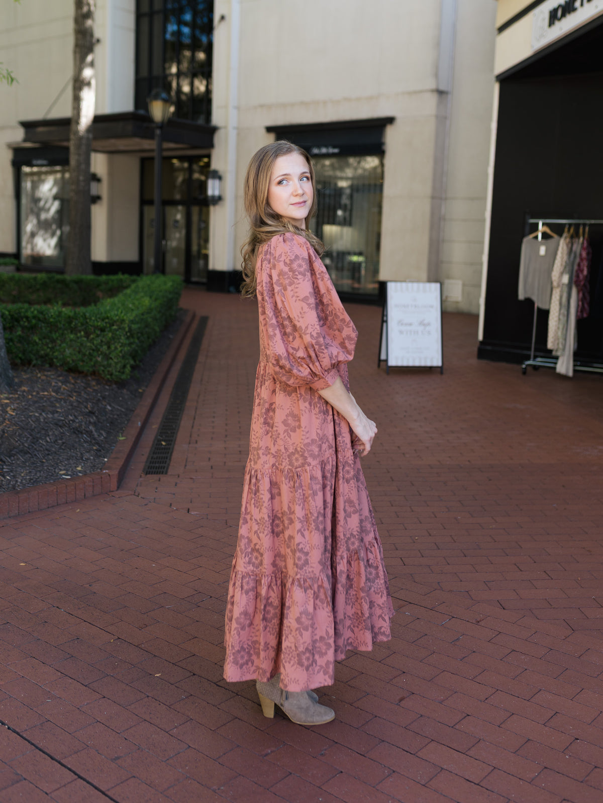 The Sienna Fields Maxi Dress | Floral Cotton-Linen Tiered Maxi