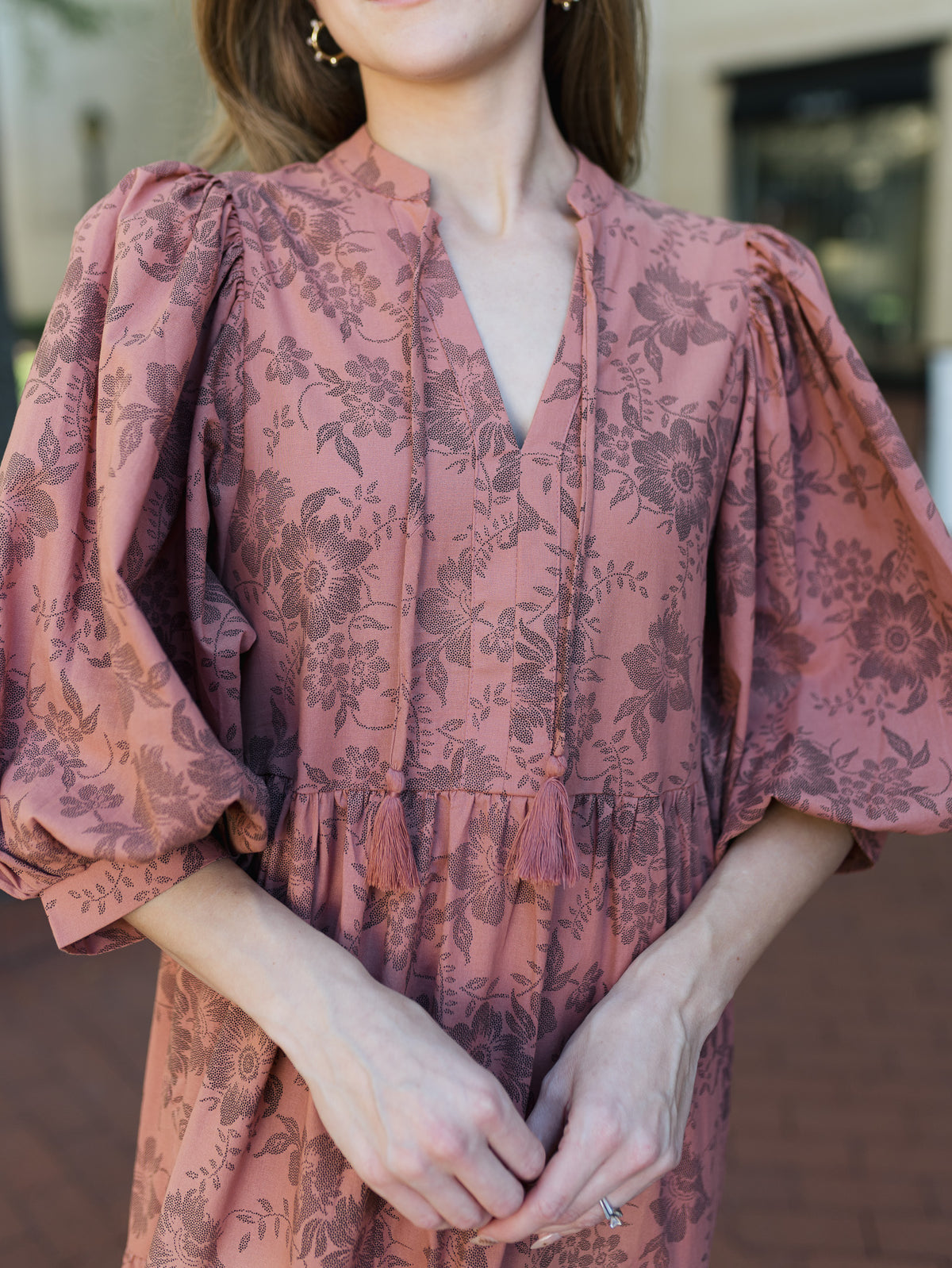 The Sienna Fields Maxi Dress | Floral Cotton-Linen Tiered Maxi