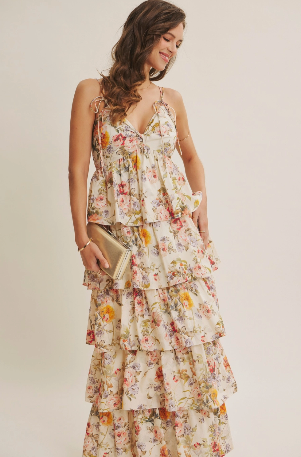 The Honey Meadow Maxi Dress | Floral Tiered Ruffle Maxi Dress