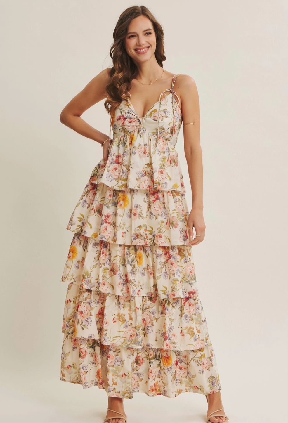 The Honey Meadow Maxi Dress | Floral Tiered Ruffle Maxi Dress