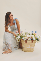 The Secret Garden Dress | Floral Textured Smocked Midi Dress