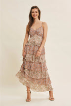 The Forget Me Not Tiered Maxi Dress | Floral Smocked Back Ruffle Maxi