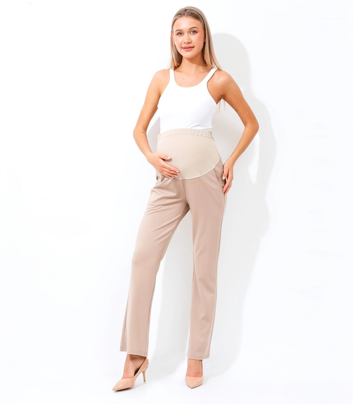 The Everyday Maternity Trousers, flat lay