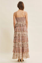 The Forget Me Not Tiered Maxi Dress | Floral Smocked Back Ruffle Maxi