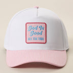 God Is Good All The Time Seersucker Brim Cap 🤍