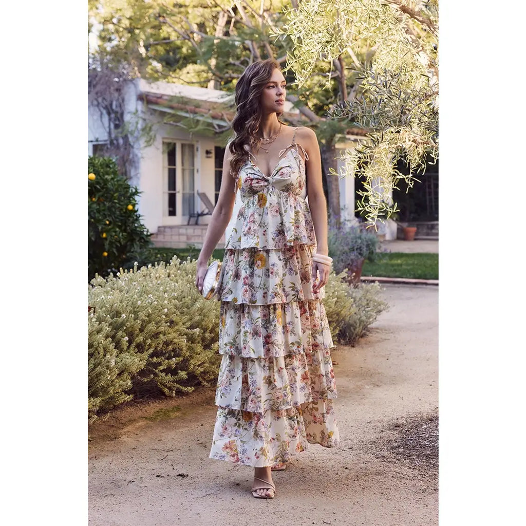 The Honey Meadow Maxi Dress | Floral Tiered Ruffle Maxi Dress