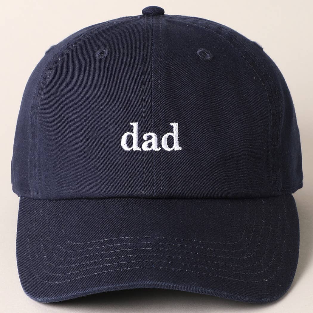 Father's Day Baseball Cap With Dad Text Embroidery, detail view