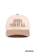 Jesus Paid It All Two Tone Cotton Hat