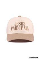 Jesus Paid It All Two Tone Cotton Hat