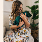 Floral Newborn Swaddle Set | Baby Swaddle Blanket with Hat and Headband